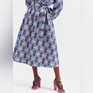 La DoubleJ Sardegna MIDI Skirt Amalfi in Cotton Poplin size XS